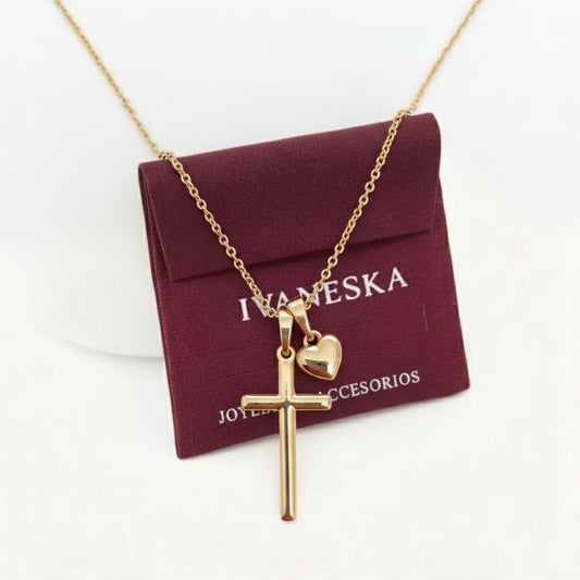 COLLAR CRUZ CORAZON | TEAM DORADO