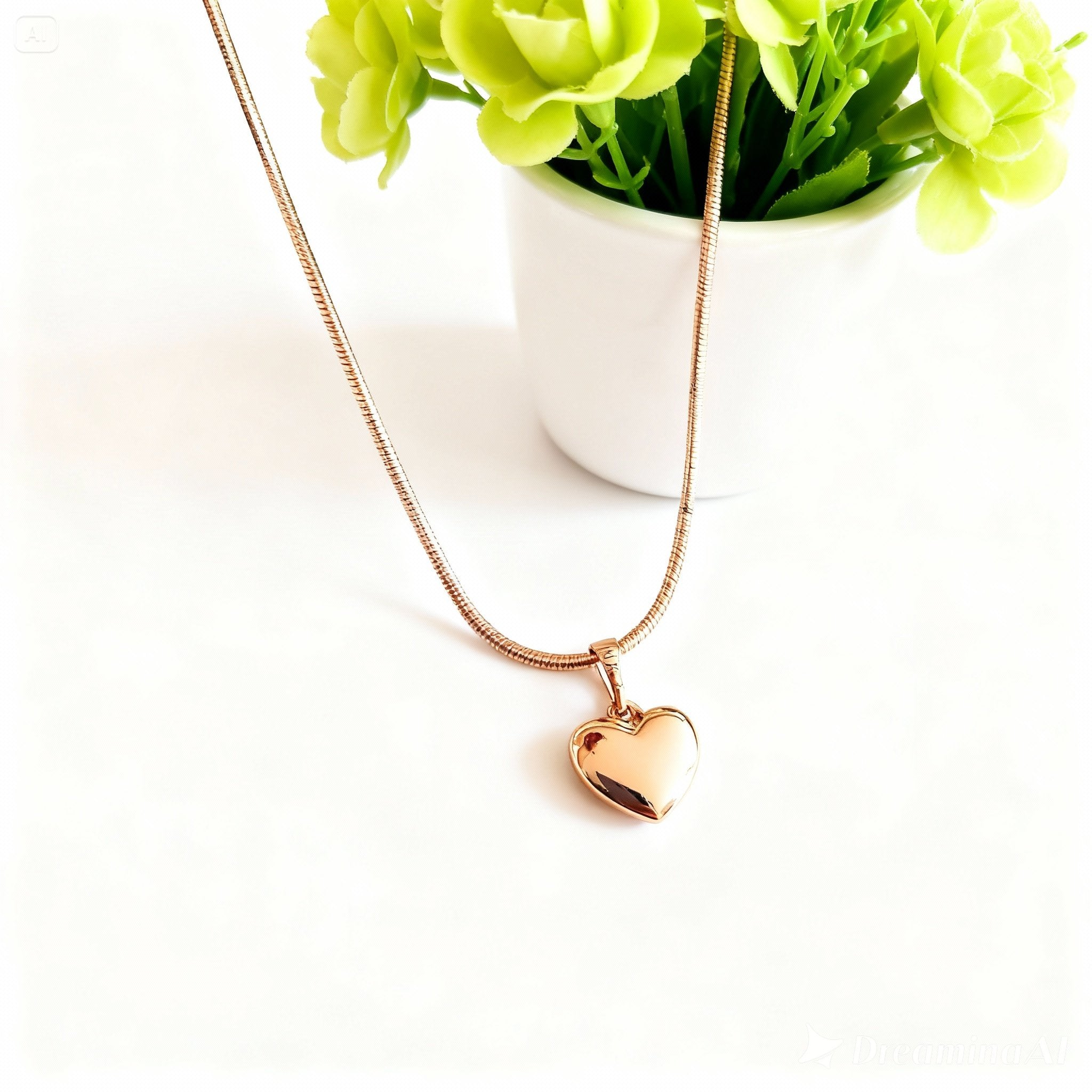 COLLAR + DIJE DE CORAZÓN | TEAM DORADO