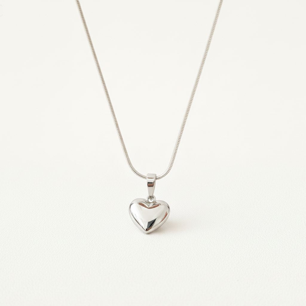 COLLAR + DIJE DE CORAZÓN | TEAM PLATEADO