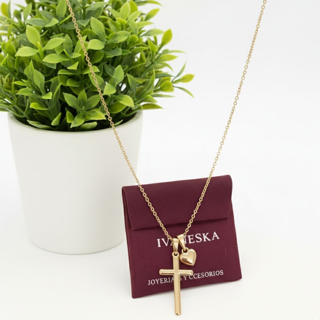 COLLAR CRUZ CORAZON | TEAM DORADO