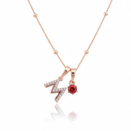 COLLAR INICIALES MINI DELUXE PUNTO DE LUZ ROJO | TEAM DORADO