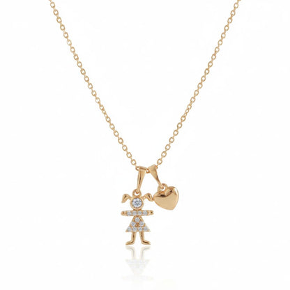 COLLAR NIÑA CORAZÓN | TEAM DORADO