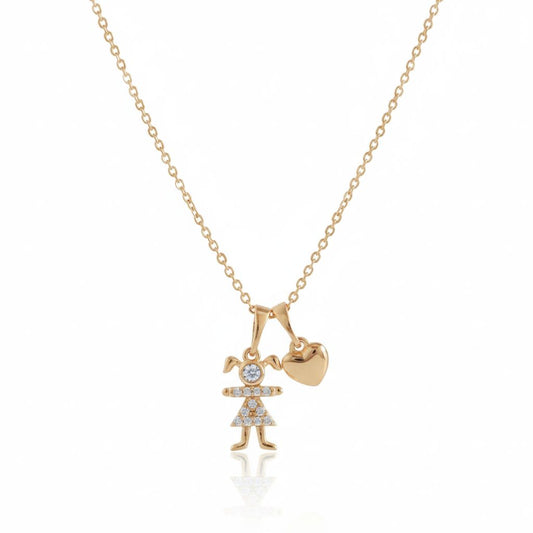 COLLAR NIÑA CORAZÓN | TEAM DORADO