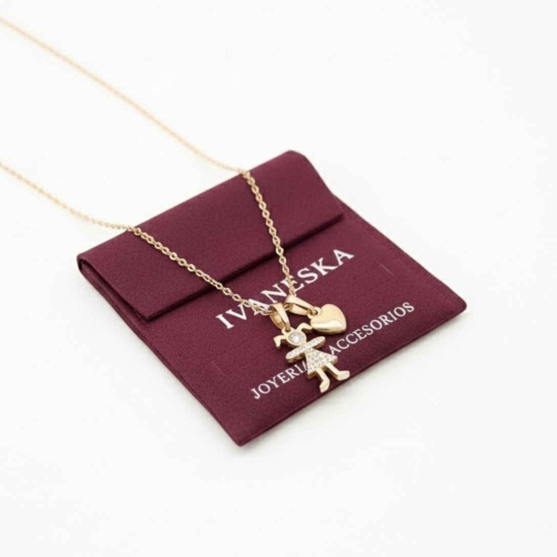 COLLAR NIÑA CORAZÓN | TEAM DORADO