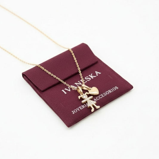 COLLAR NIÑA CORAZÓN | TEAM DORADO